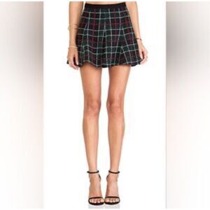 Lovers and Friends tartan kidcore academia S mini skirt